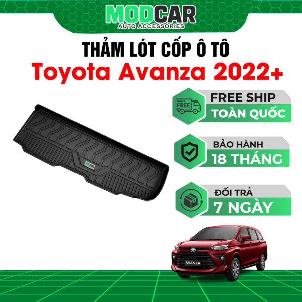 Thảm lót cốp ô tô Toyota Avanza nhựa TPE Modcar
