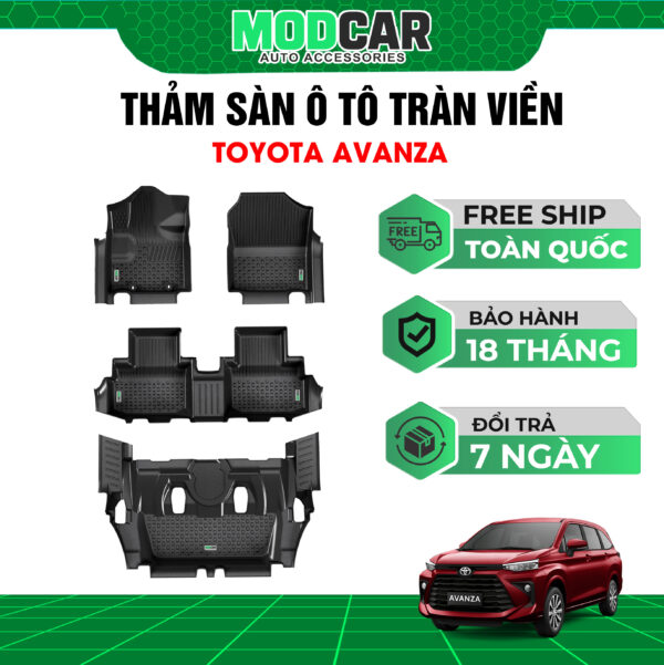 Thảm lót sàn ô tô Toyota Avanza tràn viền bậc cửa Modcar