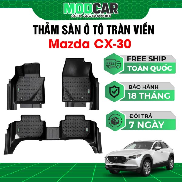 Thảm lót sàn ô tô Mazda CX30 tràn viền bậc cửa Modcar