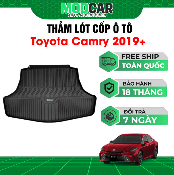 Thảm lót cốp ô tô Toyota Camry nhựa TPE Modcar