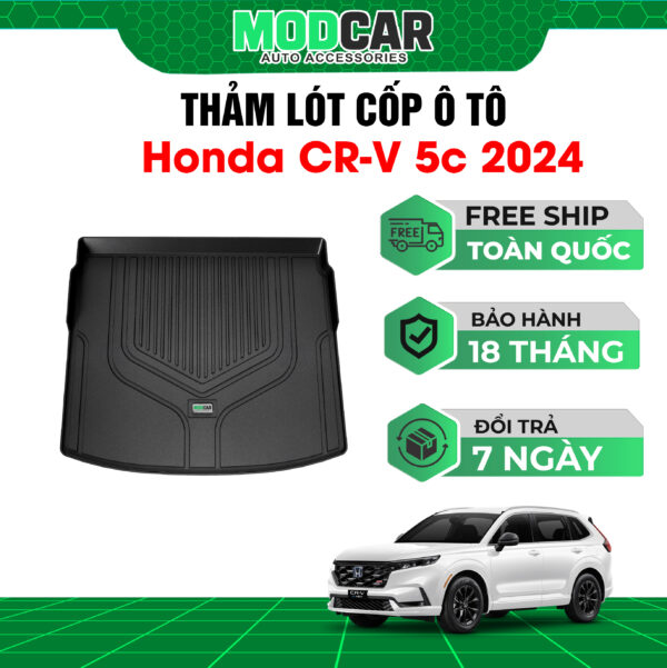 Thảm lót cốp ô tô Honda CRV 5 chỗ nhựa TPE Modcar