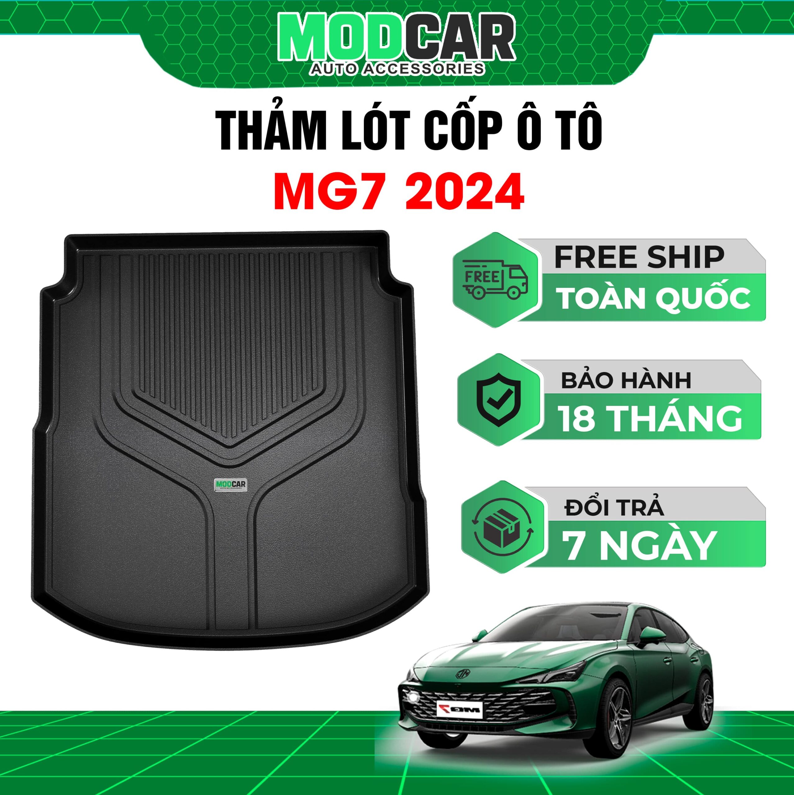 Thảm lót cốp ô tô MG 7 nhựa TPE Modcar