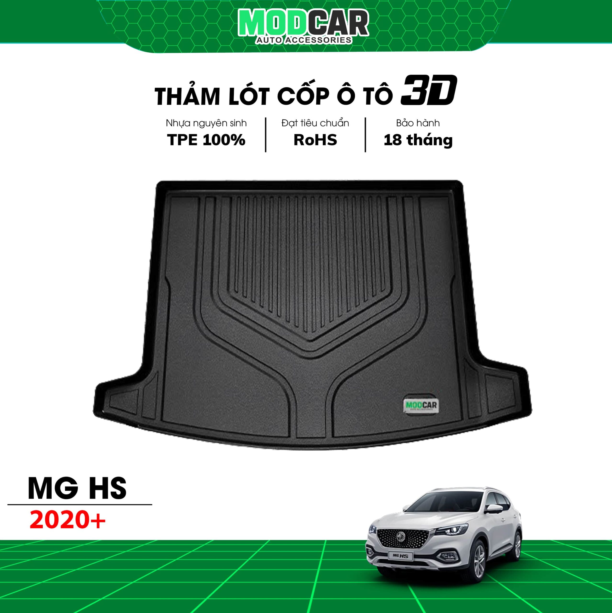Thảm lót cốp ô tô MG HS nhựa TPE Modcar - Ảnh 3
