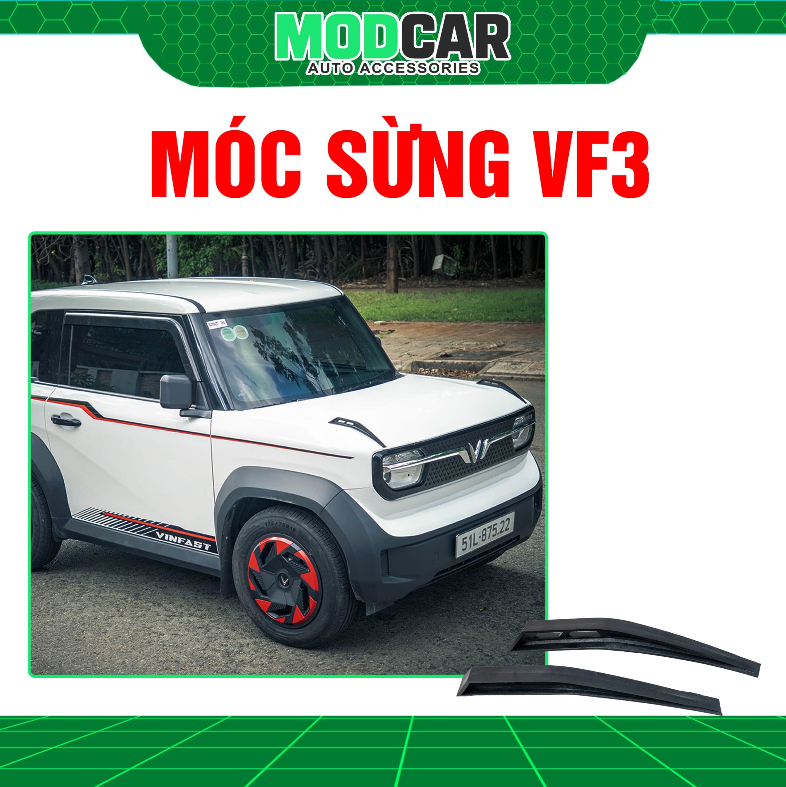 Móc sừng trang trí cho Xe Vinfast VF3 - Ảnh 2