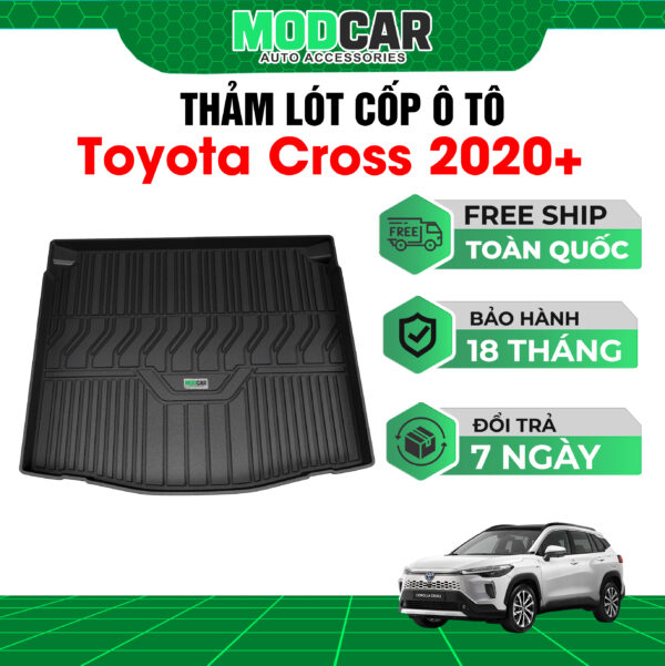 Thảm lót cốp ô tô Toyota Corolla Cross nhựa TPE Modcar