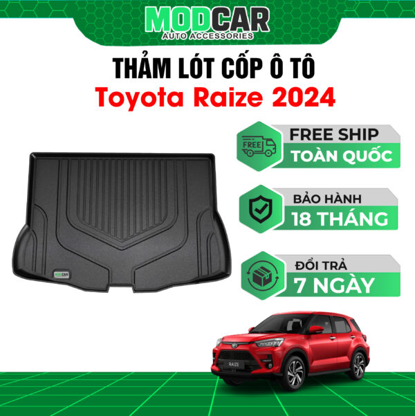 Thảm lót cốp ô tô Toyota Raize nhựa TPE Modcar
