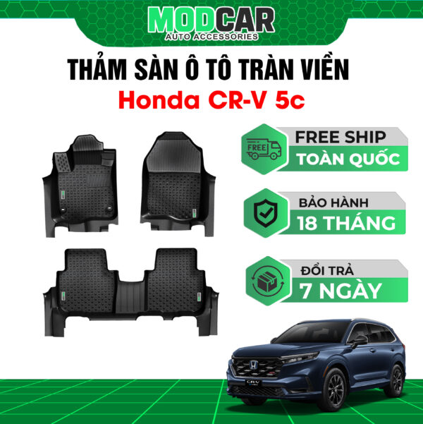 Thảm lót sàn ô tô Honda CRV 5 chỗ tràn viền bậc cửa Modcar