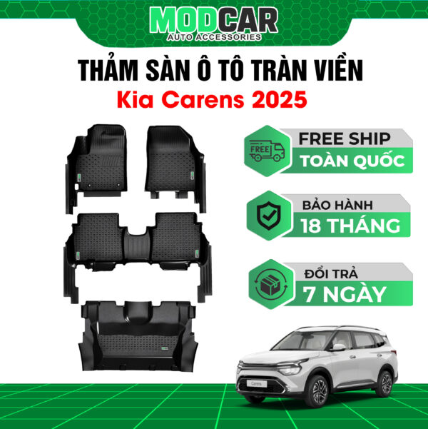 Thảm lót sàn ô tô Kia Carens tràn viền bậc cửa Modcar