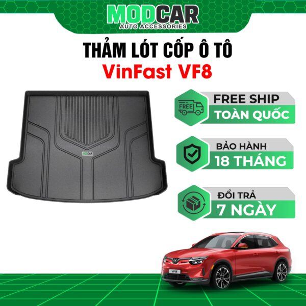 Thảm lót cốp ô tô Vinfast VF8 nhựa TPE Modcar
