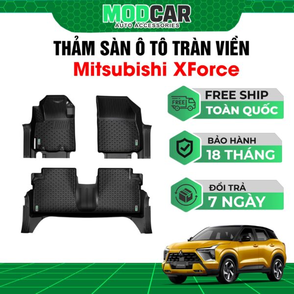 Thảm lót sàn ô tô Mitsubishi Xforce tràn viền bậc cửa Modcar