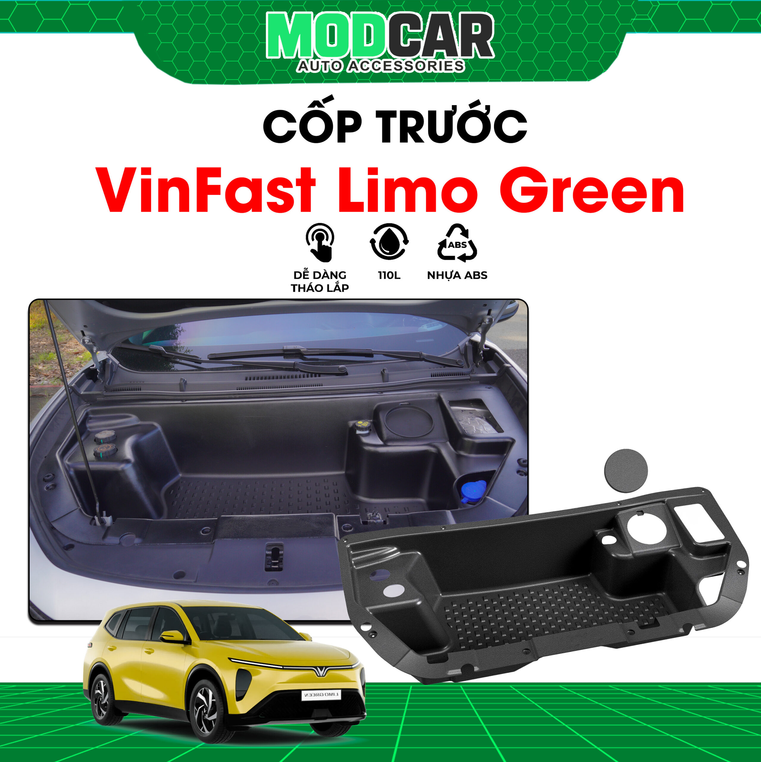 Khay Cốp Trước 110L Xe VinFast Limo Green - Ảnh 3