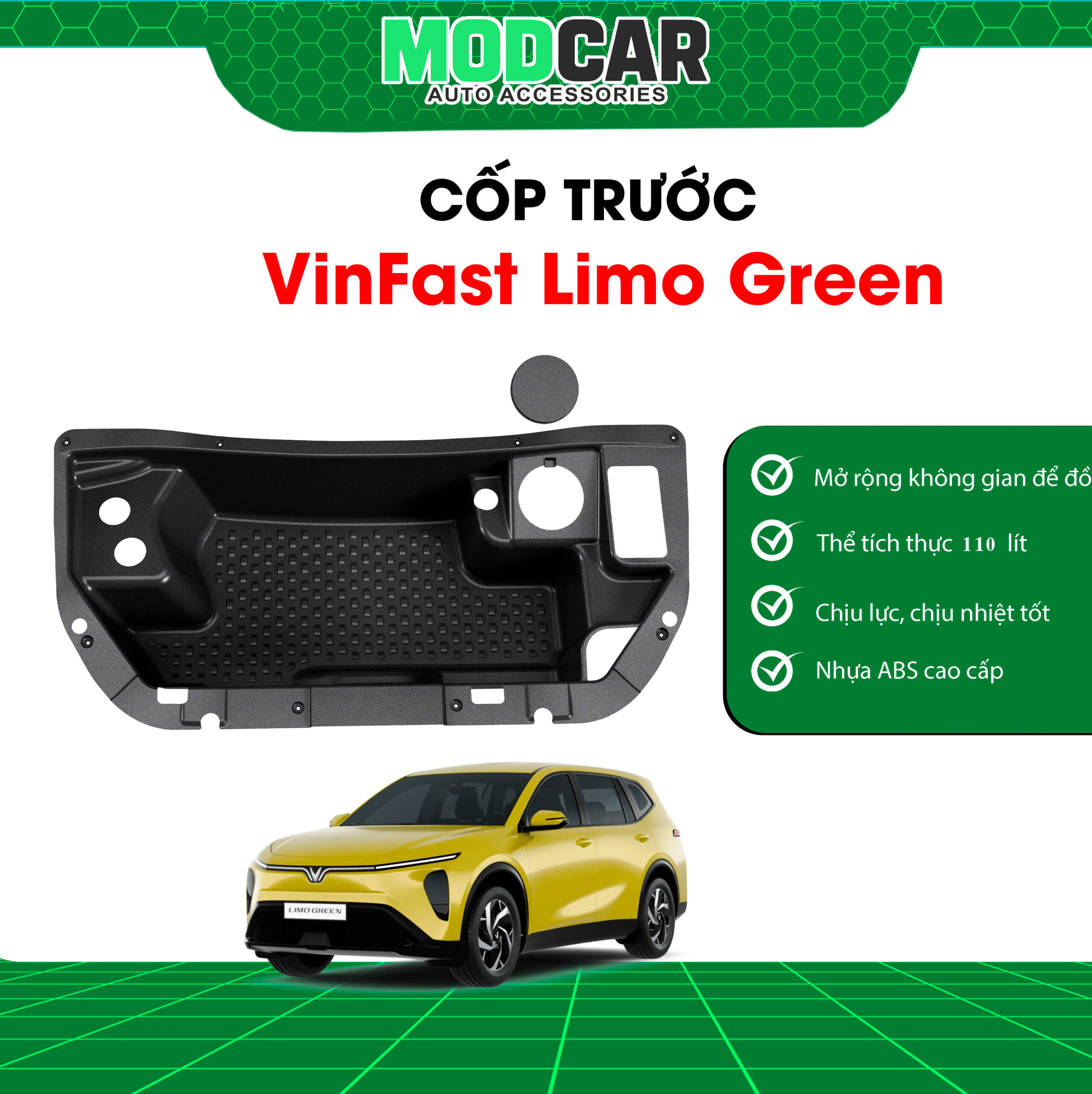 Khay Cốp Trước 110L Xe VinFast Limo Green - Ảnh 2