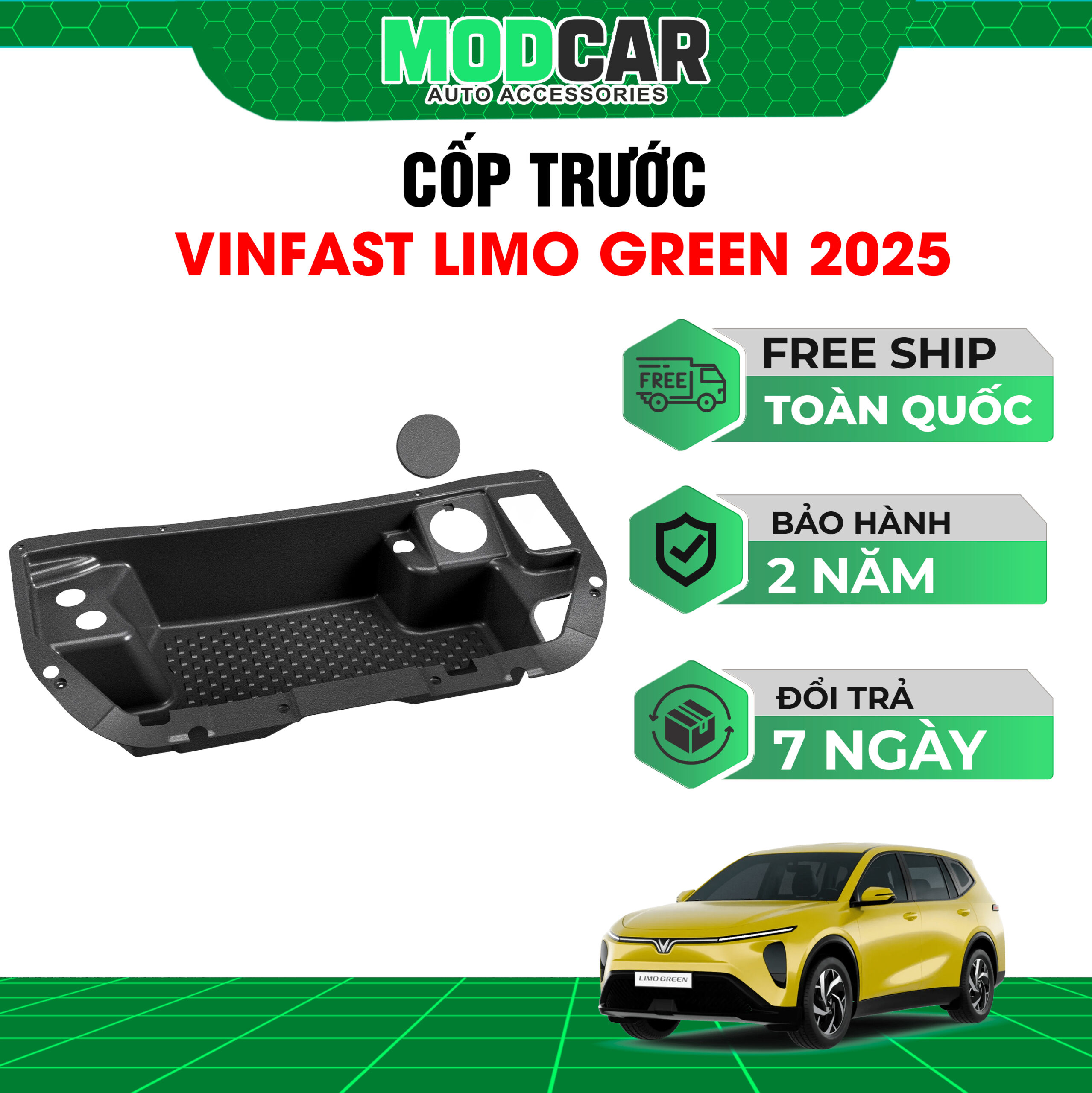 Khay Cốp Trước 110L Xe VinFast Limo Green